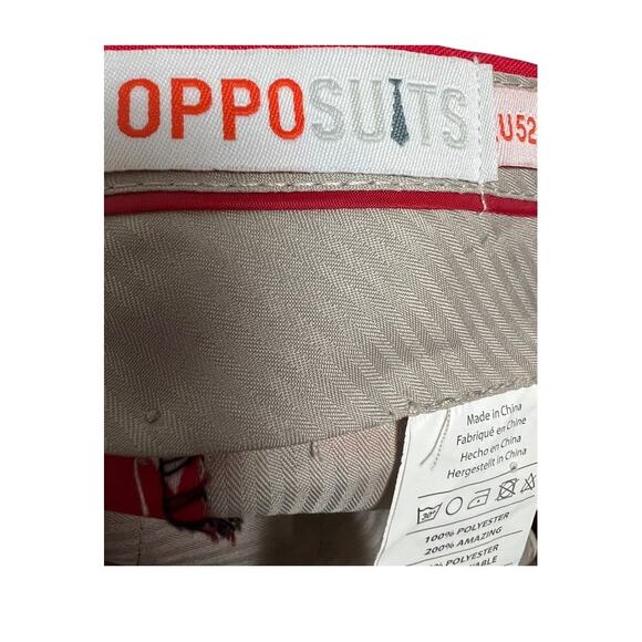 OppoSuits Christmas Pants Snowman Tree Novelty Holiday Party Red Mens 42 - Picture 4 of 8